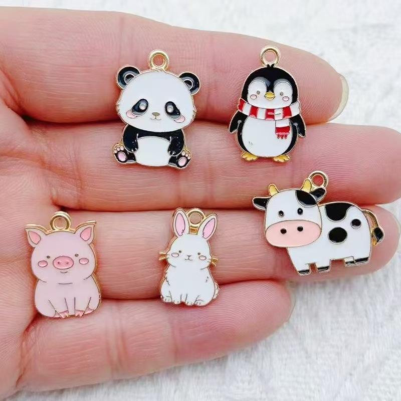 Gaming Accessories Gifts - 10pcs Gantungan Kunci Kartun Penguin Panda