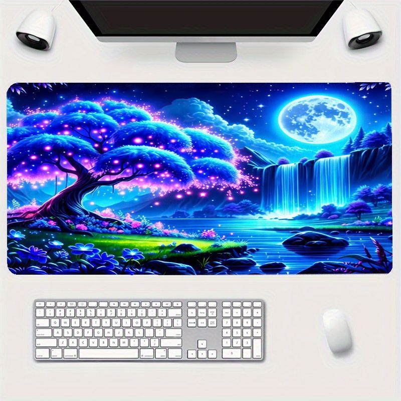 Gaming Accessories Brands - Alas Mouse Besi Besar Bermotif Bulan,