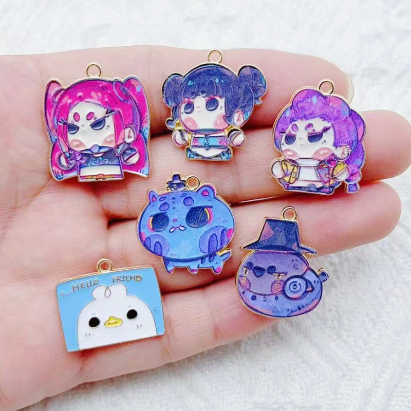 Gaming Accessories Gifts - 10 Buah Liontin Anime Kartun Tetesan