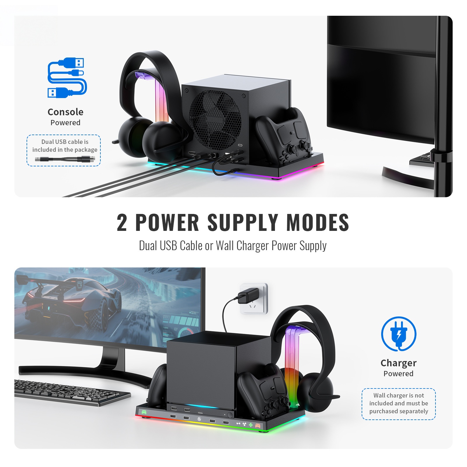 Headset Stand Rgb - Dok serbaguna untuk Mesin Steam, untuk