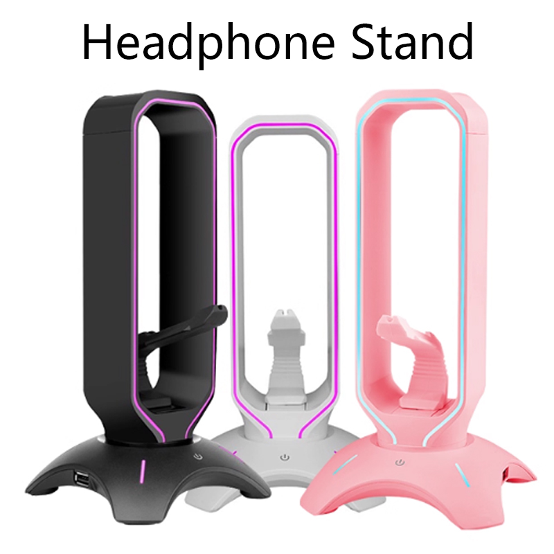 Headset Stand Rgb - Stands Headset RGB dengan Penyangga Kabel