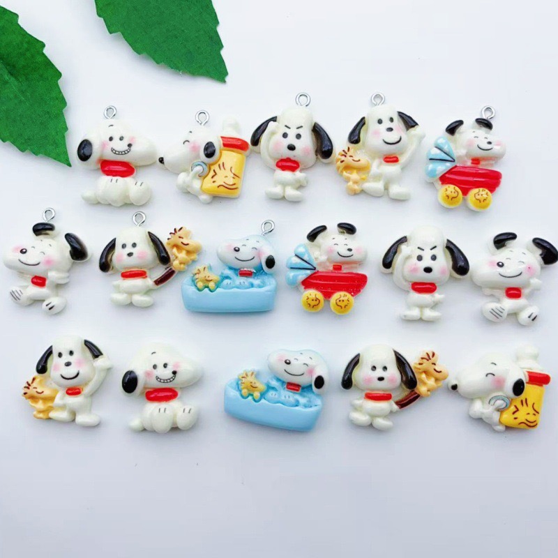 Gaming Accessories Gifts - 12 buah liontin anjing kartun resin,