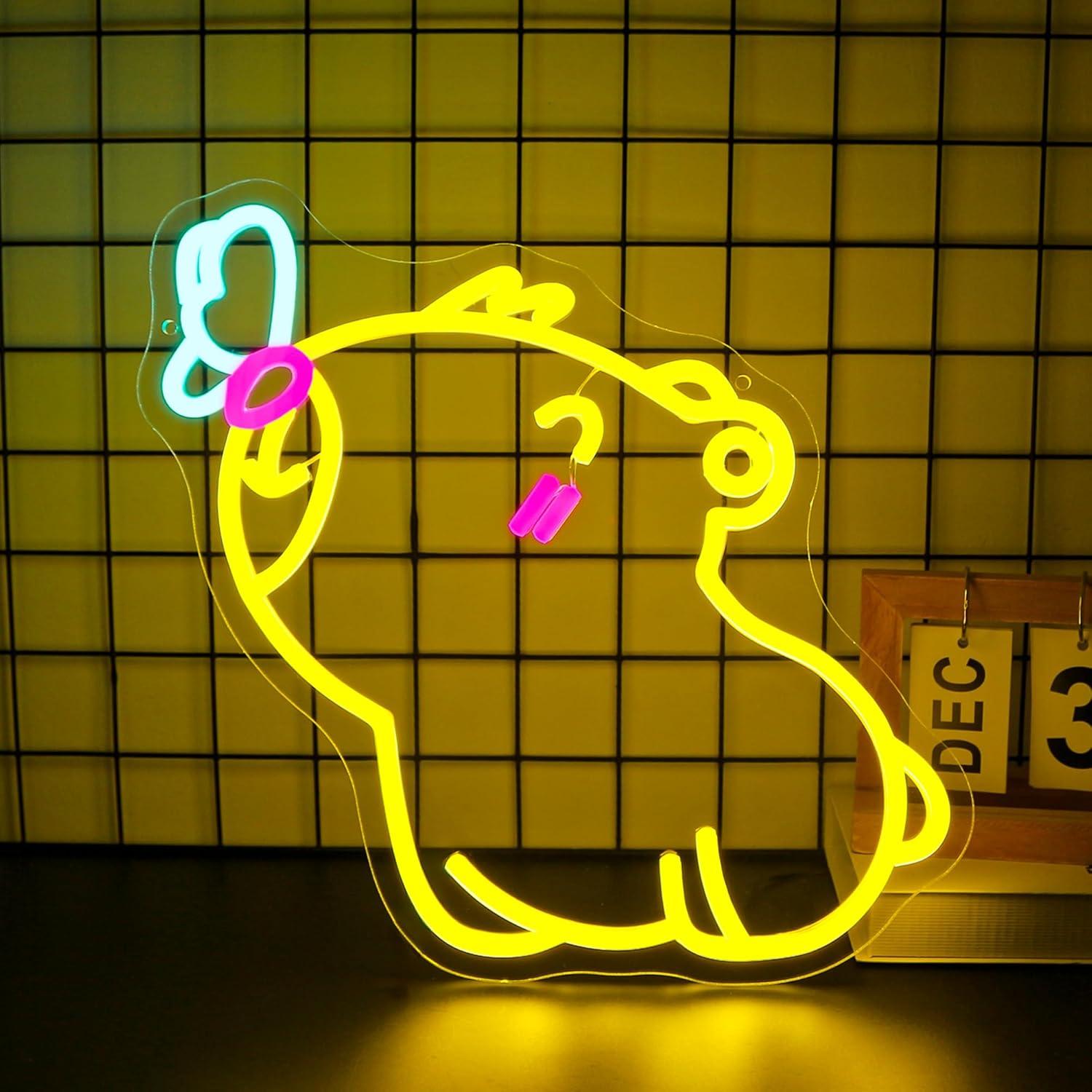 Gaming Accessories Shop - Lampu Neon Capybara USB yang Dapat