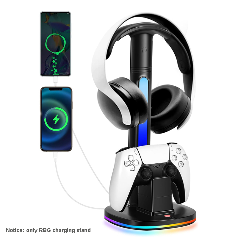 Headset Stand Rgb - Dudukan pengisi daya pengontrol, stasiun pengisian