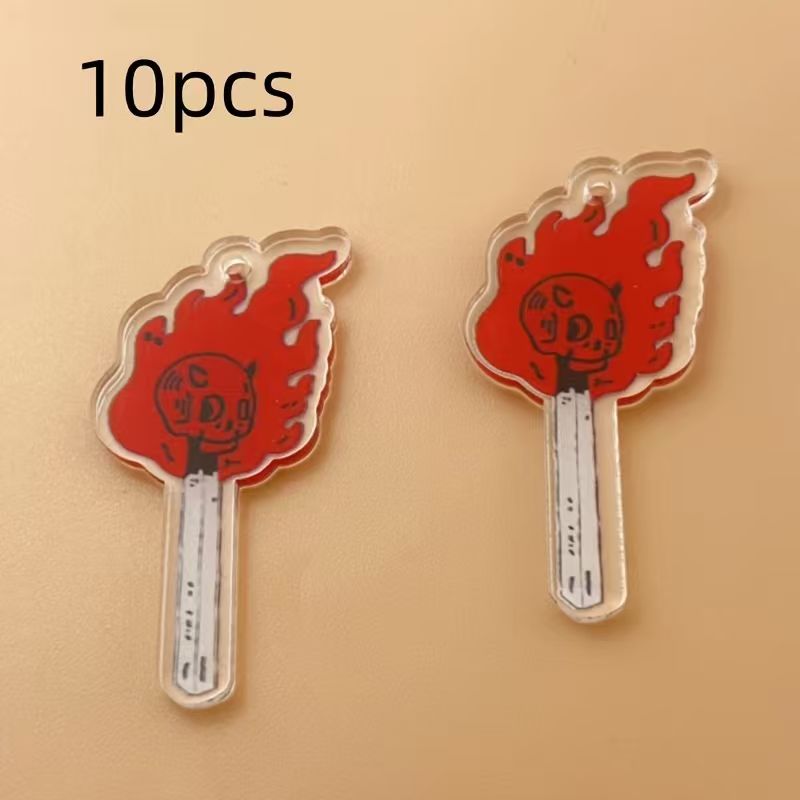10 buah liontin tengkorak akri - Gaming Accessories Gifts ulasan dan harga