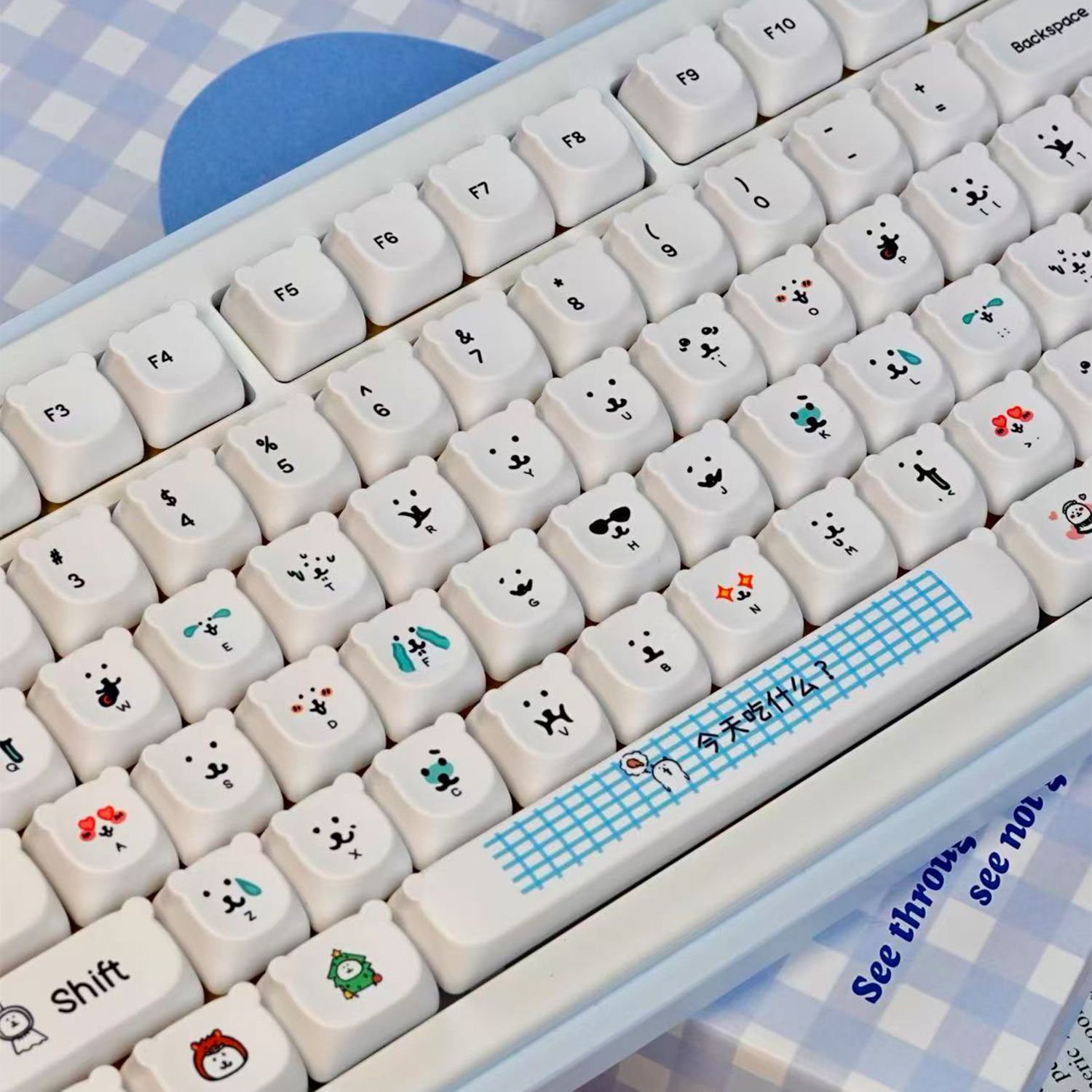 Keycap PBT Beruang Kartun Lucu - Gaming Accessories Japan ulasan dan harga